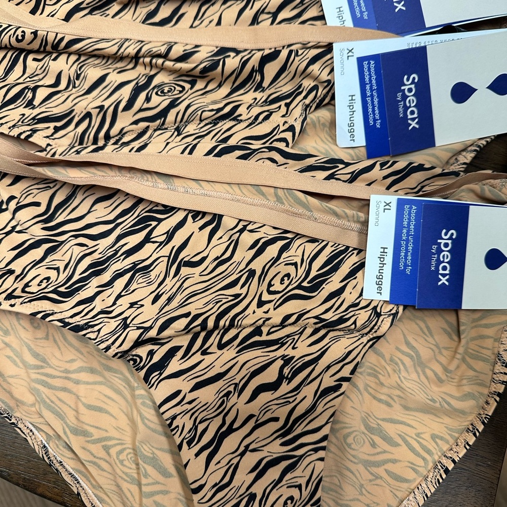 Brand new 3- pack of Speax underwear by Thinx . Size XL Hiphugger Bladder